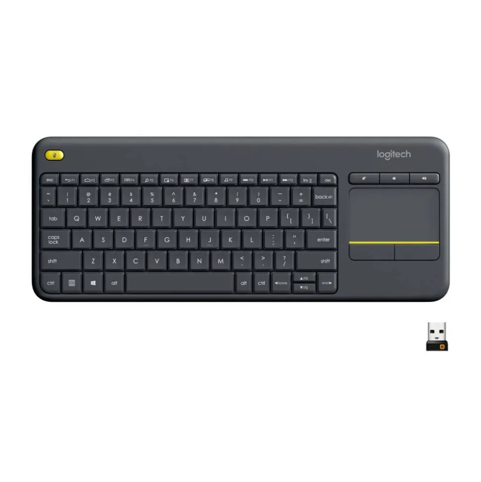 Logitech K400 Plus Wireless Touch Keyboard, Black, 920-007119