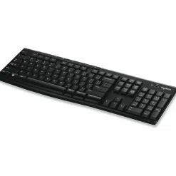 Logitech K270 Wireless Keyboard, USB Unifying Receiver, Black