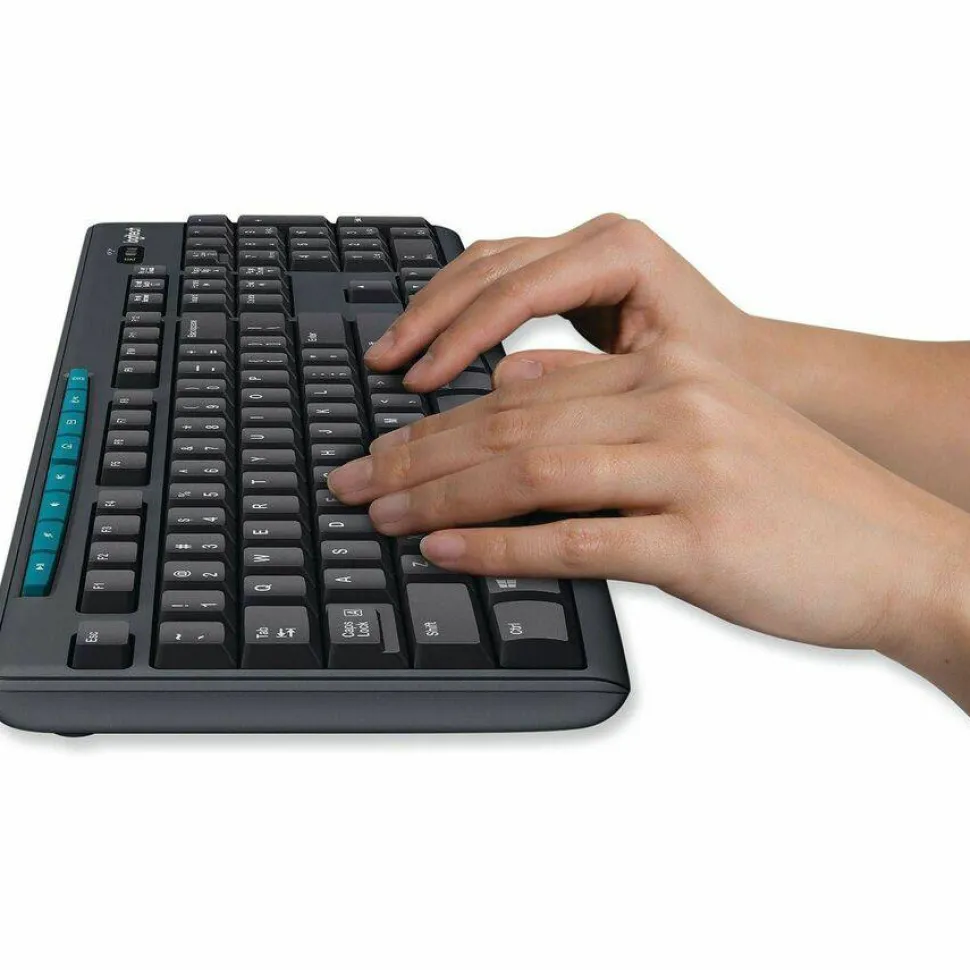 Logitech K270 Wireless Keyboard, USB Unifying Receiver, Black