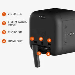 Logitech Mevo Core Wireless Live Streaming Camera, 4K Video Camera With Interchangeable Lens, Multicam Ready, Intuitive App Control