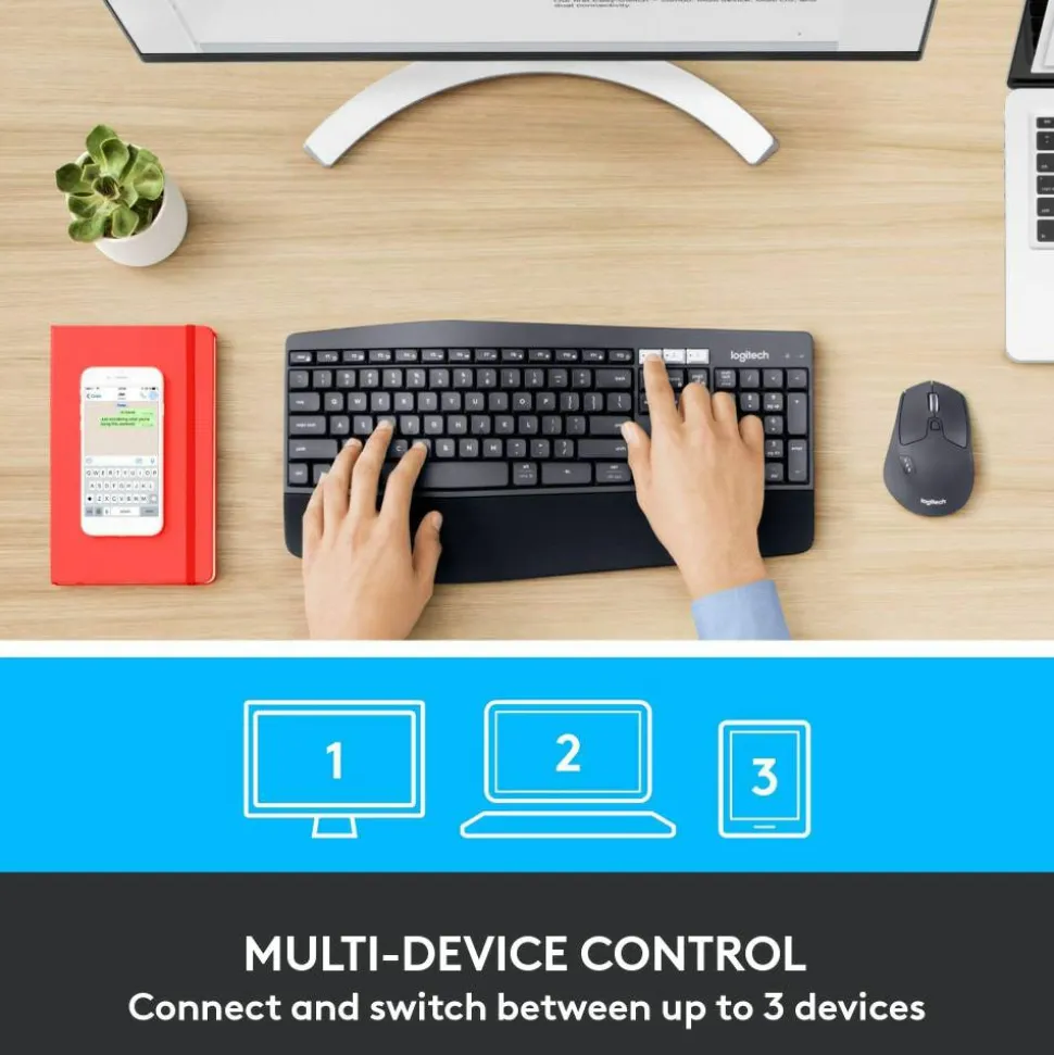 Logitech MK850 Wireless Keyboard & Mouse, Black
