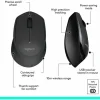 Logitech MK345 Wireless Straight Full Size Keyboard & Right-Handed Optical Mouse, Black