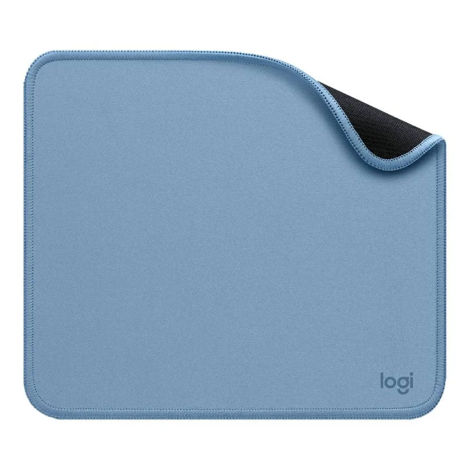 Logitech Mouse Pad - Studio Series, Computer Mouse Mat with Anti-slip Rubber Base, Spill-Resistant Surface, Blue Grey