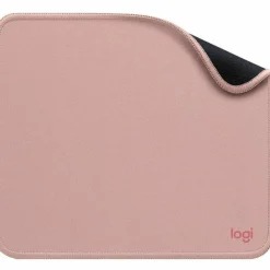 Logitech Mouse Pad - Studio Series, Computer Mouse Mat with Anti-slip Rubber Base, Spill-Resistant Surface, Darker Rose