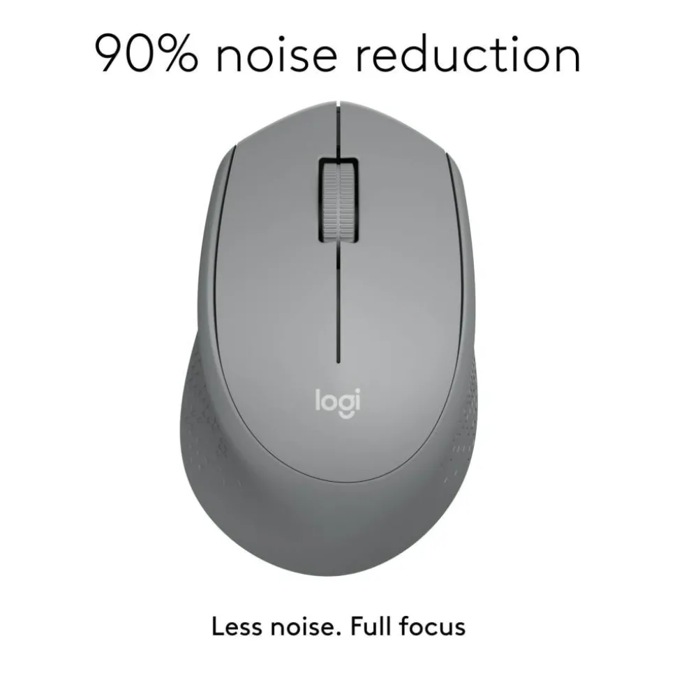Logitech M330 Silent Plus Wireless Mouse, Silver