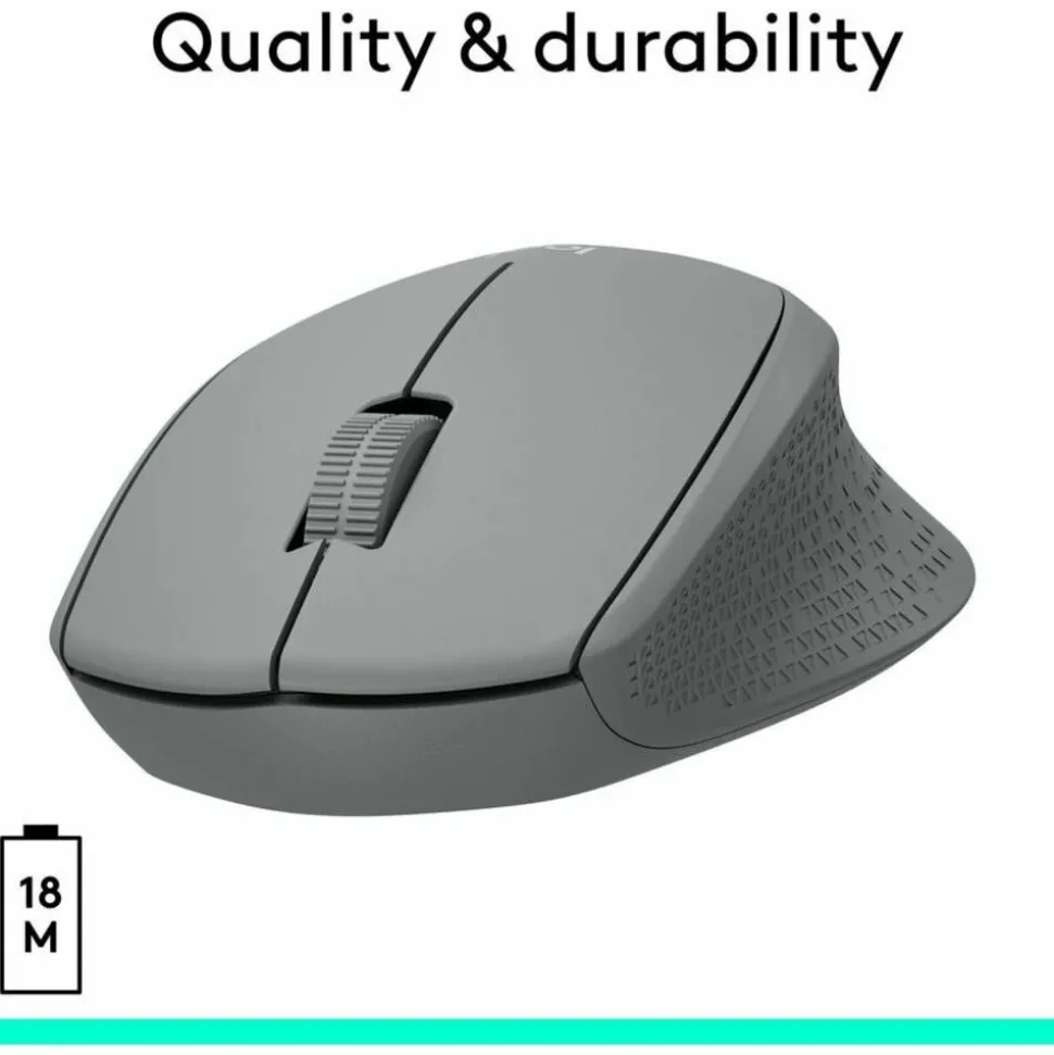 Logitech M330 Silent Plus Wireless Mouse, Silver