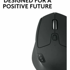 Logitech M720 Triathlon Wireless Mouse, 2.4 GHz Frequency, 33 ft Wireless Range, Right Hand Use, Black