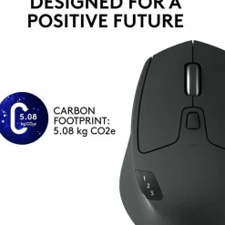Logitech M720 Triathlon Wireless Mouse, 2.4 GHz Frequency, 33 ft Wireless Range, Right Hand Use, Black