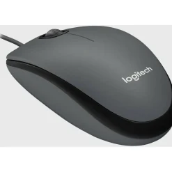 Logitech M100 Wired USB Mouse, 3-Buttons,1000 DPI Optical Tracking, Ambidextrous, Compatible with PC, Mac, Laptop (Gray)