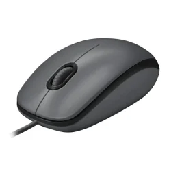Logitech M100 Wired USB Mouse, 3-Buttons,1000 DPI Optical Tracking, Ambidextrous, Compatible with PC, Mac, Laptop (Gray)