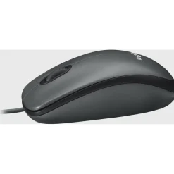 Logitech M100 Wired USB Mouse, 3-Buttons,1000 DPI Optical Tracking, Ambidextrous, Compatible with PC, Mac, Laptop (Gray)