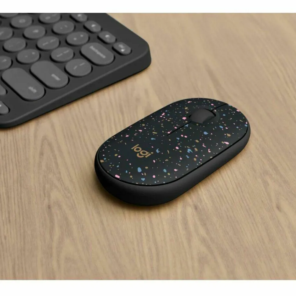 Logitech M340 Wireless Mouse with Limited Edition Prints, USB Receiver and Silent Clicks, Portable Wireless Mouse for Laptop, PC, Windows, Chrome, Surface, Speckles