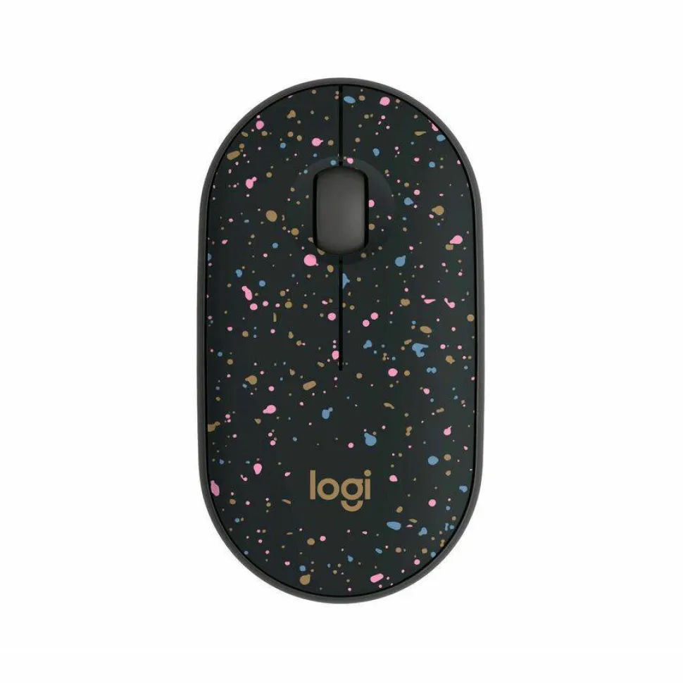 Logitech M340 Wireless Mouse with Limited Edition Prints, USB Receiver and Silent Clicks, Portable Wireless Mouse for Laptop, PC, Windows, Chrome, Surface, Speckles