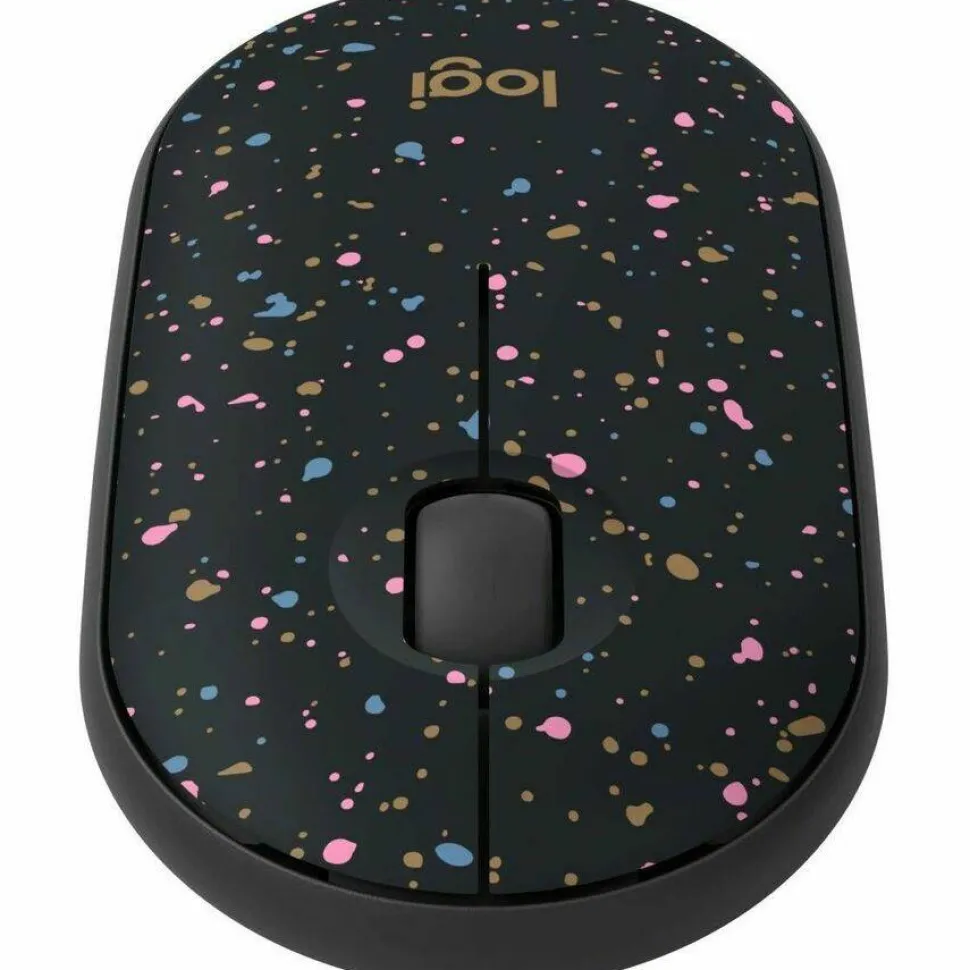 Logitech M340 Wireless Mouse with Limited Edition Prints, USB Receiver and Silent Clicks, Portable Wireless Mouse for Laptop, PC, Windows, Chrome, Surface, Speckles