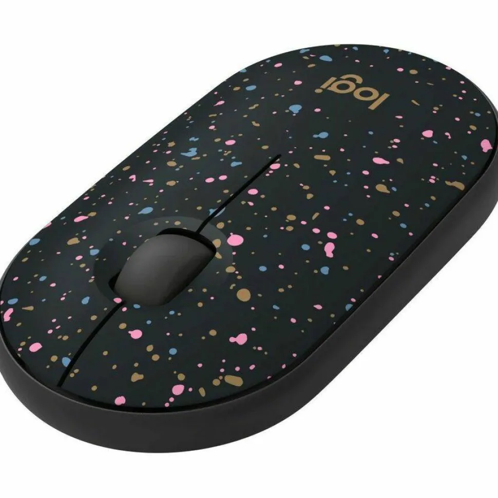 Logitech M340 Wireless Mouse with Limited Edition Prints, USB Receiver and Silent Clicks, Portable Wireless Mouse for Laptop, PC, Windows, Chrome, Surface, Speckles