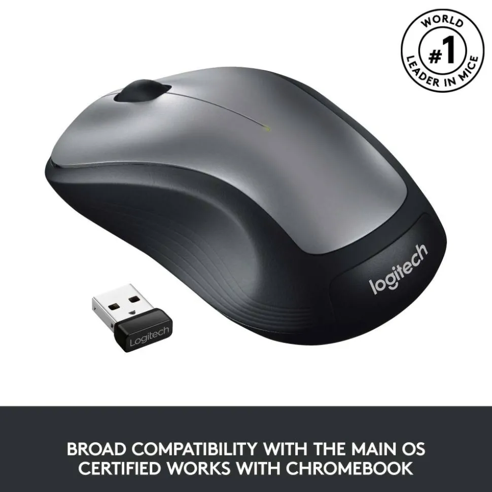 Logitech M310 Wireless Optical Mouse, Silver