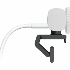 Logitech MX Brio Ultra HD 4K Collaboration and Streaming Webcam, 1080p at 60 FPS, Dual Noise Reducing Mics, Show Mode, USB-C, Webcam Cover, Works with Microsoft Teams, Zoom, Google Meet, Pale Gray