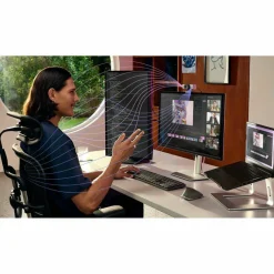 Logitech MX Brio Ultra HD 4K Collaboration and Streaming Webcam, 1080p at 60 FPS, Dual Noise Reducing Mics, Show Mode, USB-C, Webcam Cover, Works with Microsoft Teams, Zoom, Google Meet, Pale Gray