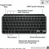 Logitech MX Keys Mini for Mac Minimalist Wireless Keyboard Compact, Bluetooth, Backlit Keys, USB-C, Fast - Space Gray