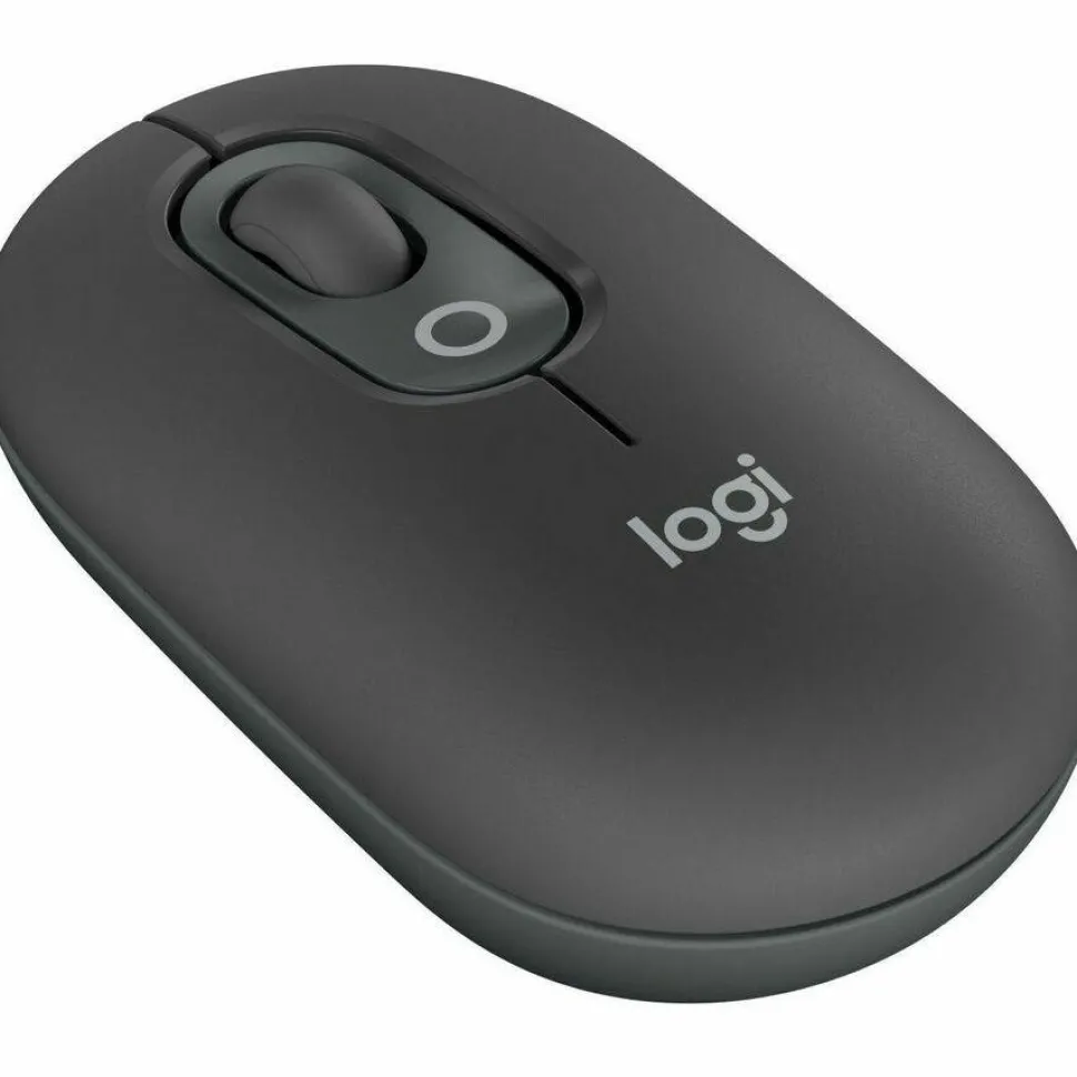 Logitech POP Mouse, Compact and Portable Wireless Bluetooth Mouse With Programmable Buttons and Quiet Clicks, Graphite