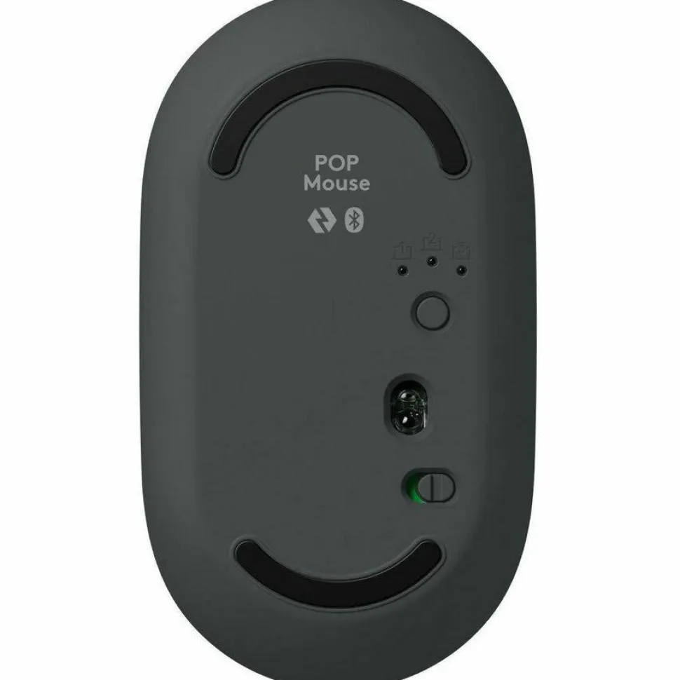 Logitech POP Mouse, Compact and Portable Wireless Bluetooth Mouse With Programmable Buttons and Quiet Clicks, Graphite
