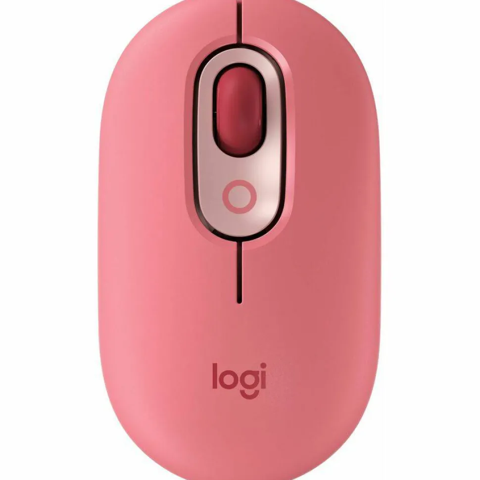 Logitech POP Mouse, Wireless Mouse with Customizable Emojis, SilentTouch Technology, Precision/Speed Scroll, Heartbreaker Rose