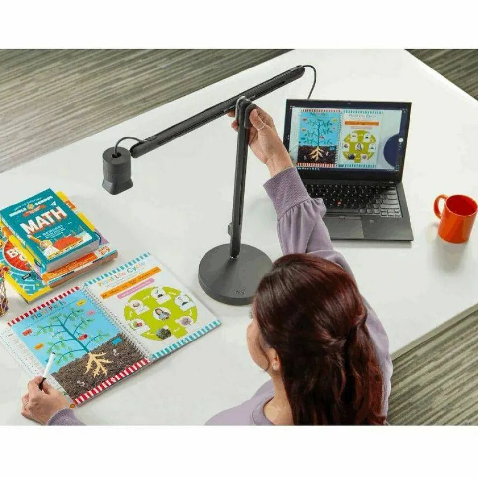 Logitech Reach Camera with Base Mount, Articulating Overhead Camera Arm, 1080p60, USB, Compatible with Windows, macOS, ChromeOS, iPadOS
