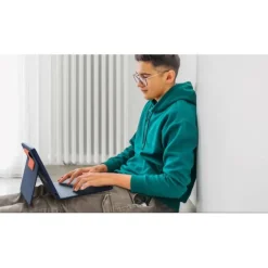 Logitech Rugged Combo 3 Touch iPad Keyboard Case with Trackpad and Smart Connector for iPad (7th, 8th, & 9th generation) - Classic Blue