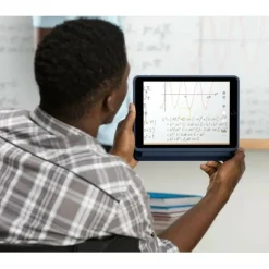 Logitech Rugged Combo 3 Touch iPad Keyboard Case with Trackpad and Smart Connector for iPad (7th, 8th, & 9th generation) - Classic Blue