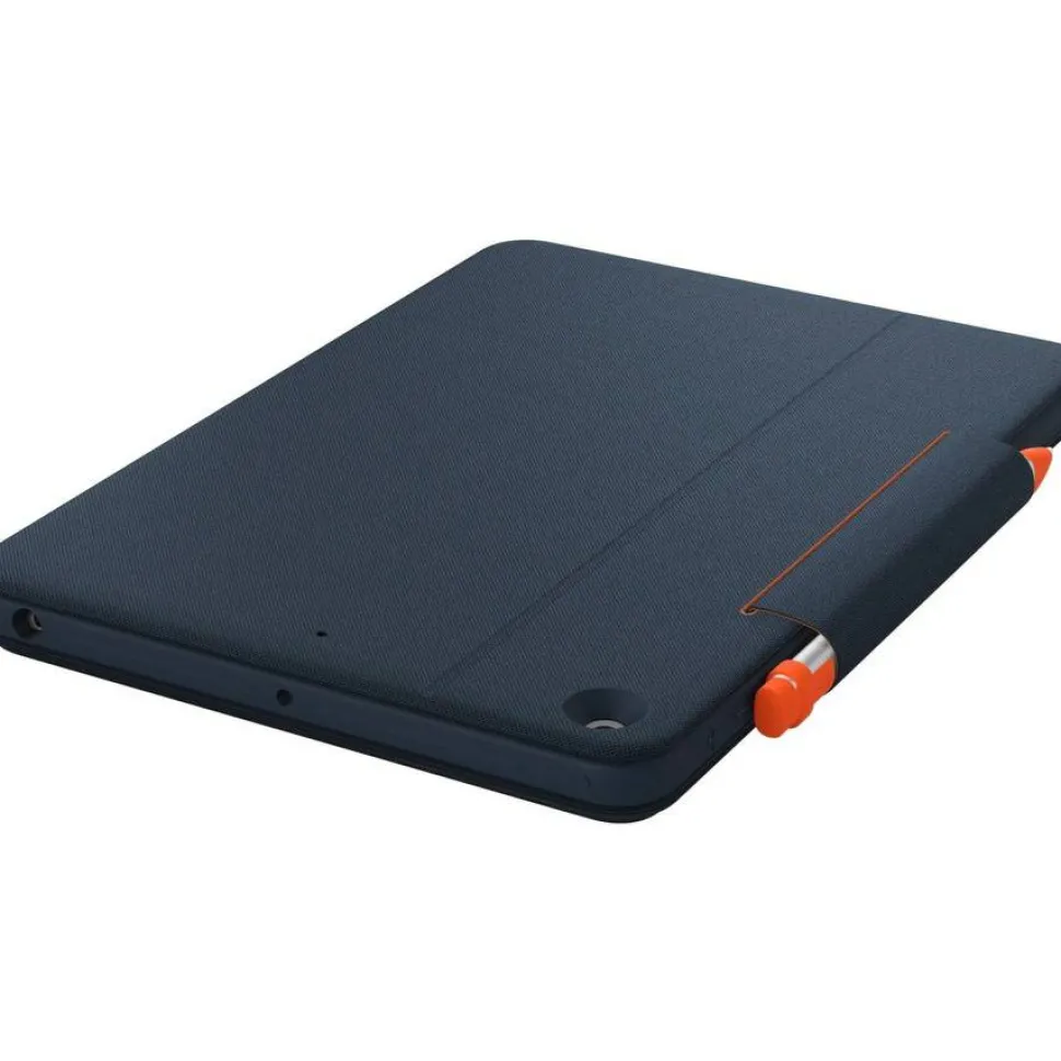 Logitech Rugged Combo 3 Touch iPad Keyboard Case with Trackpad and Smart Connector for iPad (7th, 8th, & 9th generation) - Classic Blue