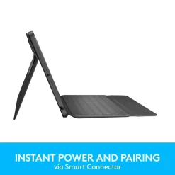 Logitech Rugged Folio for iPad 7th/8th/9th Generation, Protective Keyboard Case with Smart Connector and Durable Spill-Proof Keyboard - Graphite