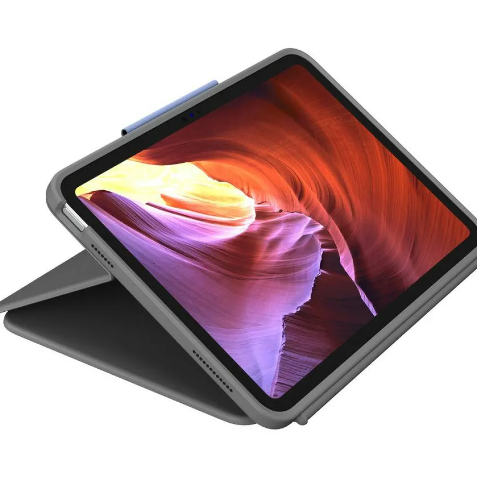 Logitech Rugged Folio Rugged Keyboard/Cover Case (Folio) for 10.9" Apple, Logitech iPad (10th Generation & A16) Tablet - Graphite