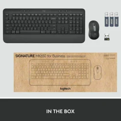 Logitech Signature MK650 Combo for Business, Wireless Mouse and Keyboard, Logi Bolt, Bluetooth, SmartWheel, Globally Certified, Graphite