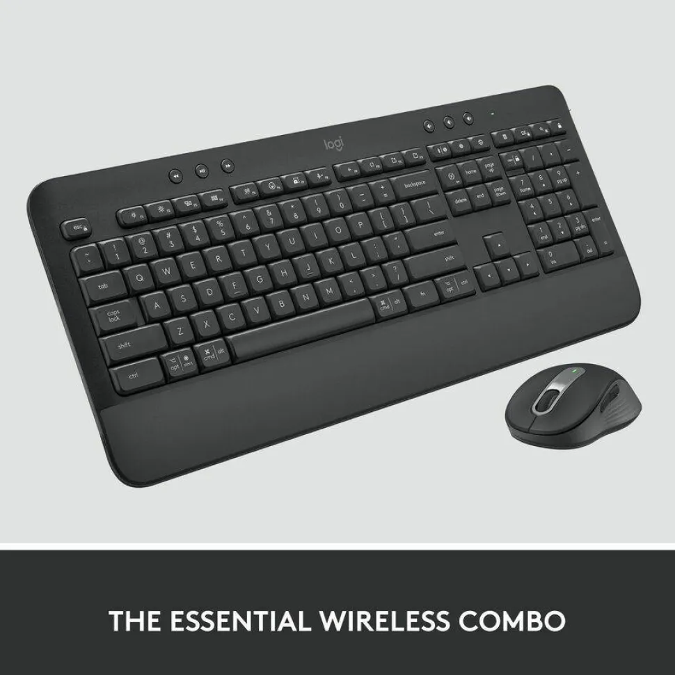 Logitech Signature MK650 Combo for Business, Wireless Mouse and Keyboard, Logi Bolt, Bluetooth, SmartWheel, Globally Certified, Graphite