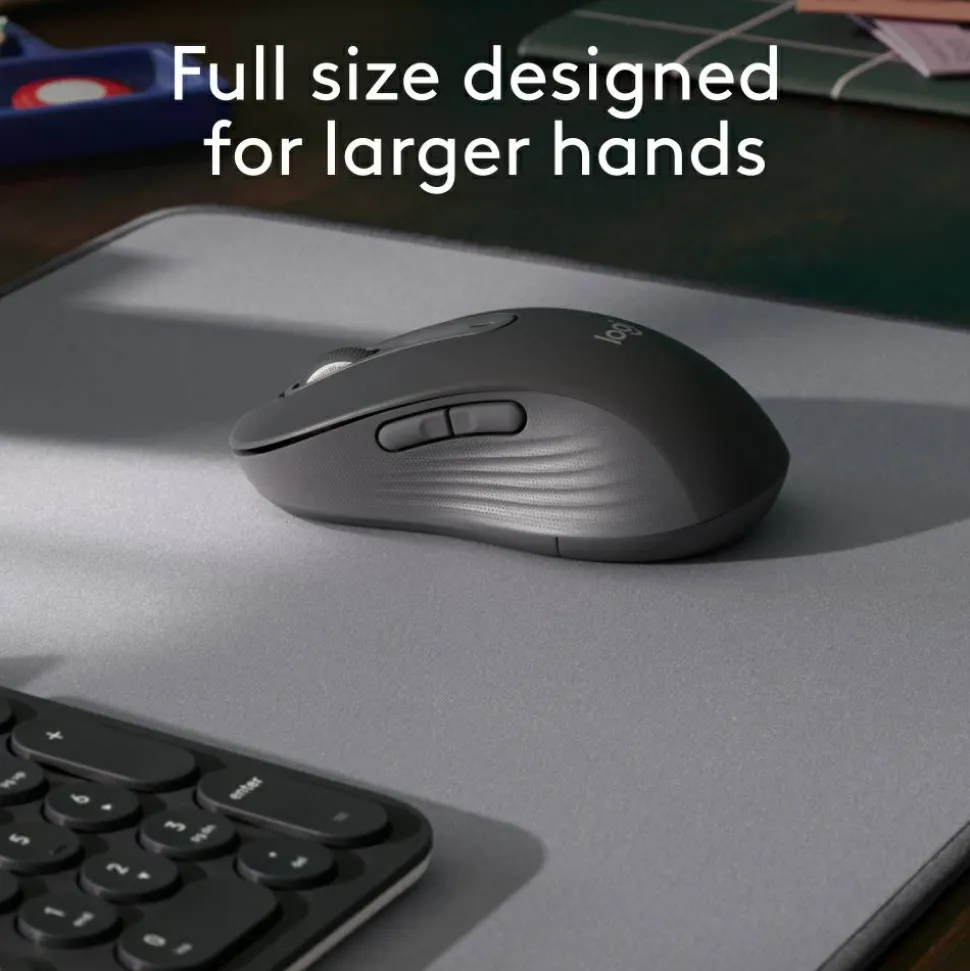 Logitech Signature M650 L Full Size Wireless Mouse, Graphite