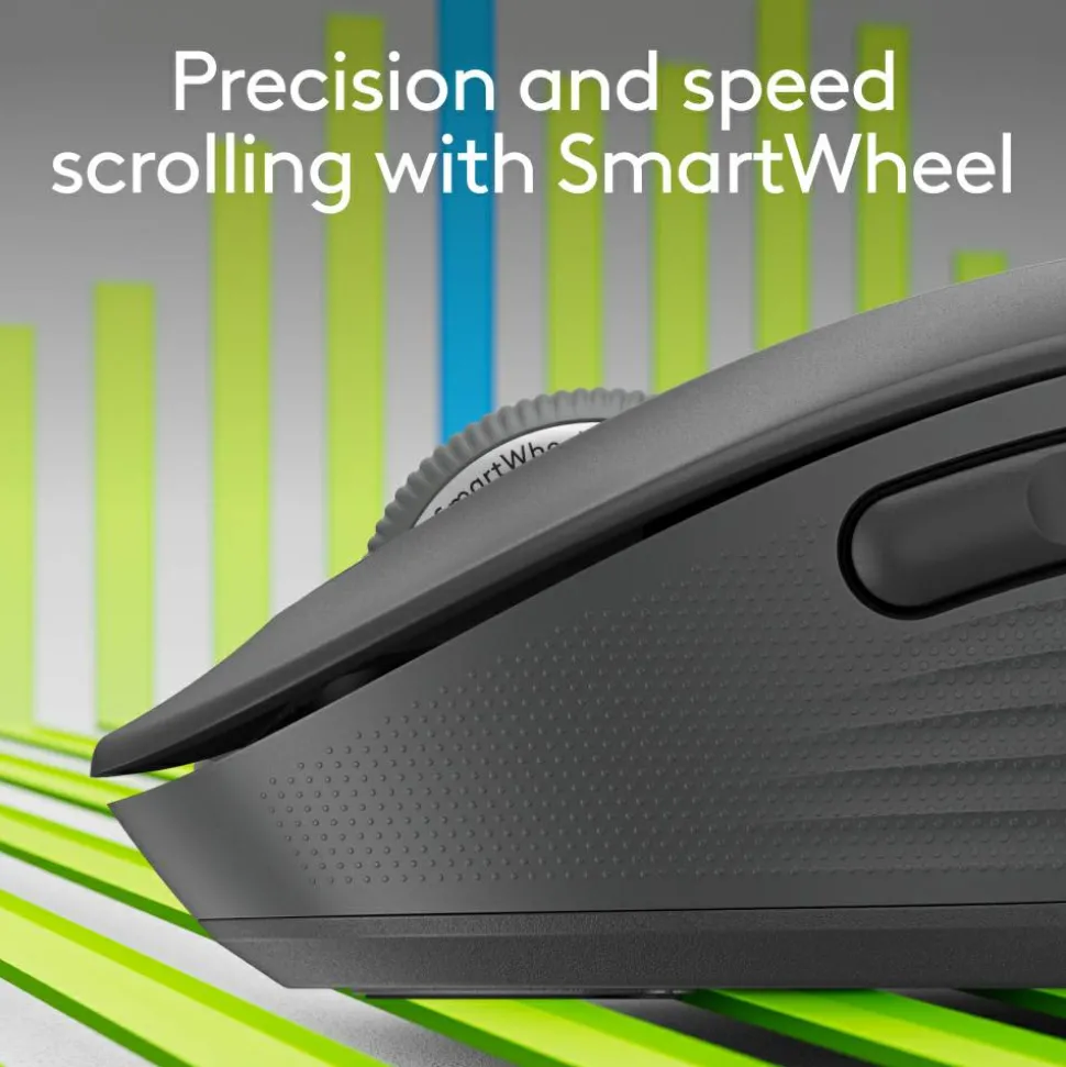 Logitech Signature M650 L Full Size Wireless Mouse, Graphite
