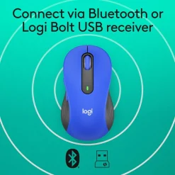 Logitech Signature M650 L Full-Size Wireless Mouse, Blue, 910-006232