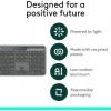 Logitech Signature Slim Solar+ K980 for Business, Wireless Keyboard, Quiet Typing, Secure Receiver, Bluetooth, Windows, Mac - Graphite