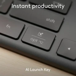 Logitech Signature Slim Solar+ K980 for Business, Wireless Keyboard, Quiet Typing, Secure Receiver, Bluetooth, Windows, Mac - Graphite