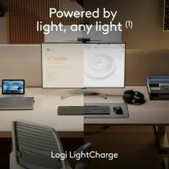 Logitech Signature Slim Solar+ K980 for Business, Wireless Keyboard, Quiet Typing, Secure Receiver, Bluetooth, Windows, Mac - Graphite