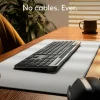 Logitech Signature Slim Solar+ wireless keyboard, solar and artificial light powered, durable battery that lasts up to 10 years, customizable keys, Bluetooth, Graphite