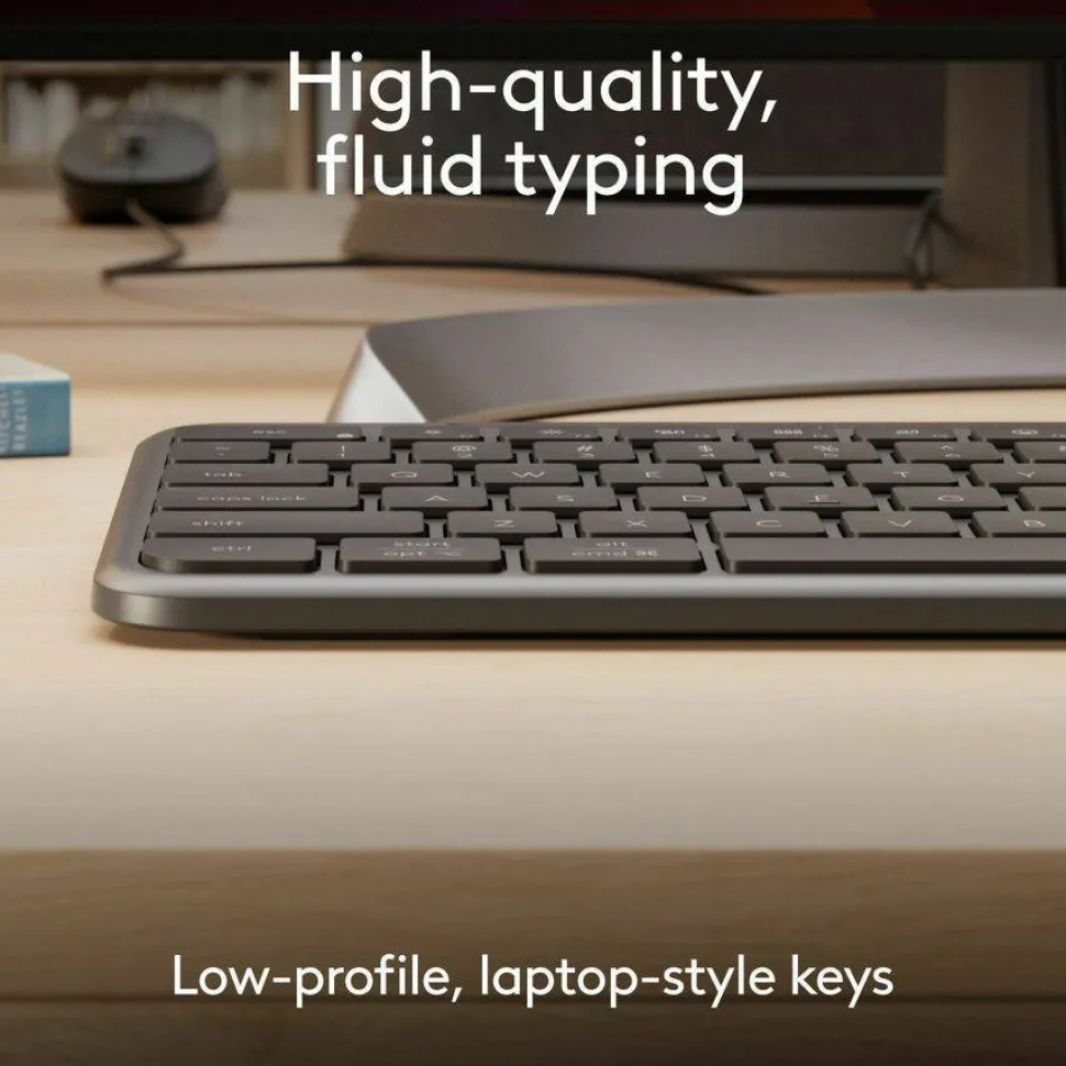 Logitech Signature Slim Wired K620 for Business, Full-Size Keyboard, USB-C Plug-and-Play, scissor keys, Graphite