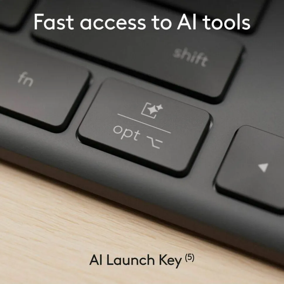 Logitech Signature Slim Wired K620 for Business, Full-Size Keyboard, USB-C Plug-and-Play, scissor keys, Graphite