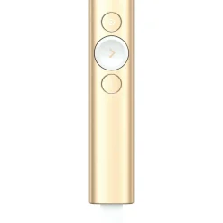 Logitech Spotlight Presentation Remote - Universal Wireless Presentation Clicker with Laser Pointer, Advanced Digital Highlighting, Bluetooth, 30 m Range and Quick Charging, Gold