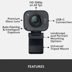 Logitech Webcam, 2.1 Megapixel, Graphite