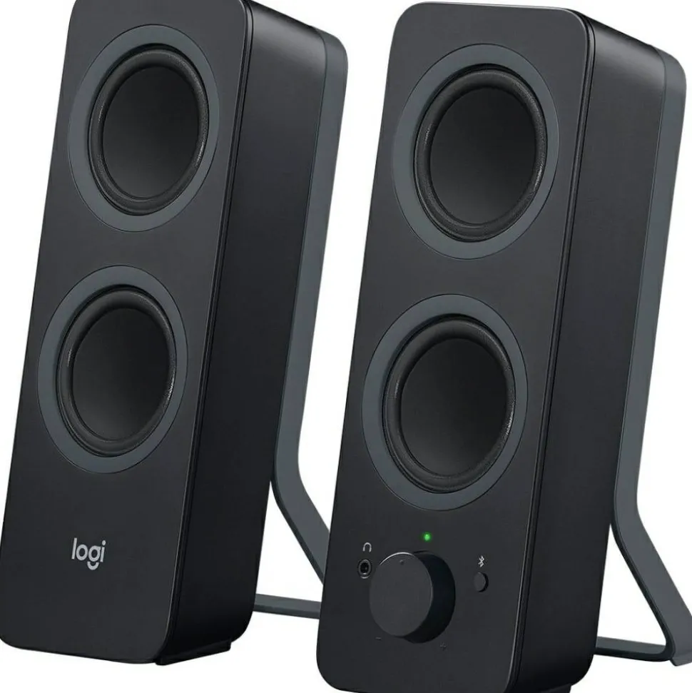 Logitech Z207 Bluetooth Computer Speakers, Black, Pack Of 2