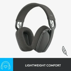 Logitech Zone Vibe 100 Lightweight Wireless Over-Ear Headphones, Graphite, 981-001256