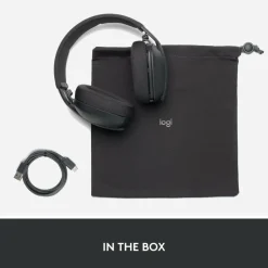 Logitech Zone Vibe 100 Lightweight Wireless Over-Ear Headphones, Graphite, 981-001256