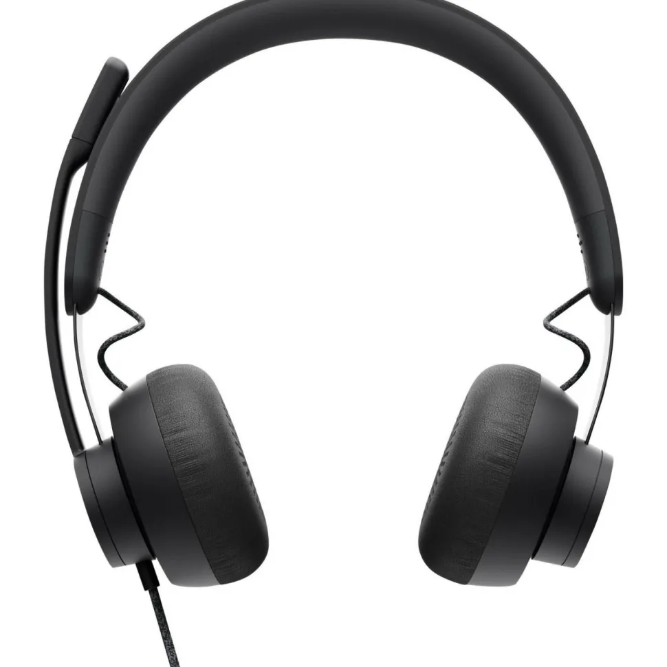 Logitech Zone Wired Noise Cancelling Headset, USB-C with USB-A adapter, graphite