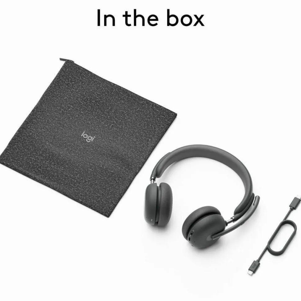 Logitech Zone Wireless 2 Noise Canceling Headset with Hybrid ANC, Native Bluetooth